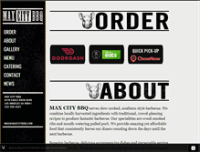 Tablet Screenshot of maxcitybbq.com